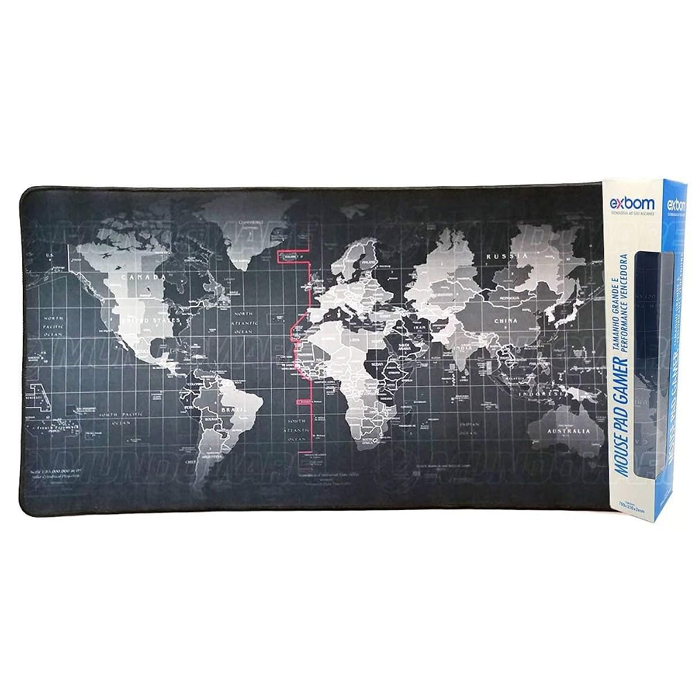 Mouse Pad Gamer Exbom Mapa Mundi MP7035C