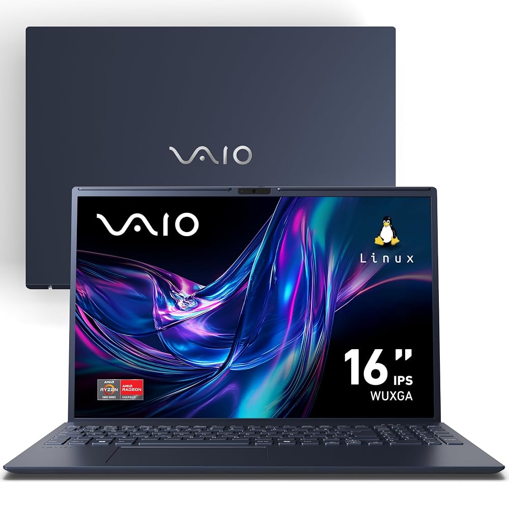 Notebook VAIO FE16 AMD Ryzen 5-5625U Linux 8GB 512GB SSD 16'' WUXGA